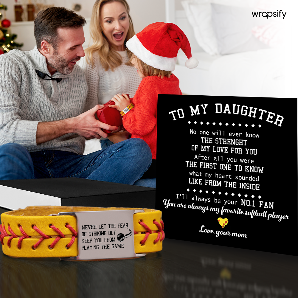 Softball Bracelet - Softball - To My Daughter - From Mom - I’ll Always Be Your No.1 Fan - Gbzk17030