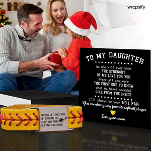 Softball Bracelet - Softball - To My Daughter - From Mom - I’ll Always Be Your No.1 Fan - Gbzk17030