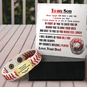 Personalized Baseball Bracelet - Baseball - To My Son - From Dad - How Much I Love You - Gbzj16010