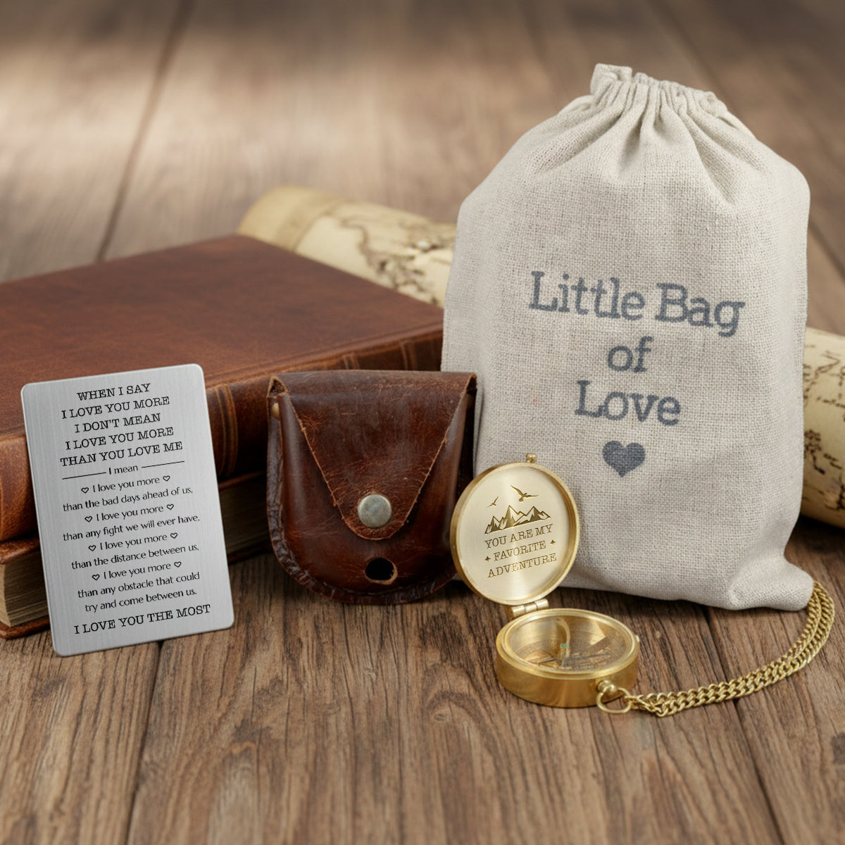 Personalized Compass Gift – For When They Can’t Hold Your Hand, Let Them Hold This - Gpb26046