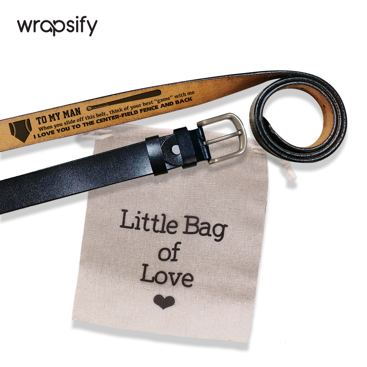 Home Run Hero Gift - Baseball Leather Belt with a Hidden Surprise - Gar26006