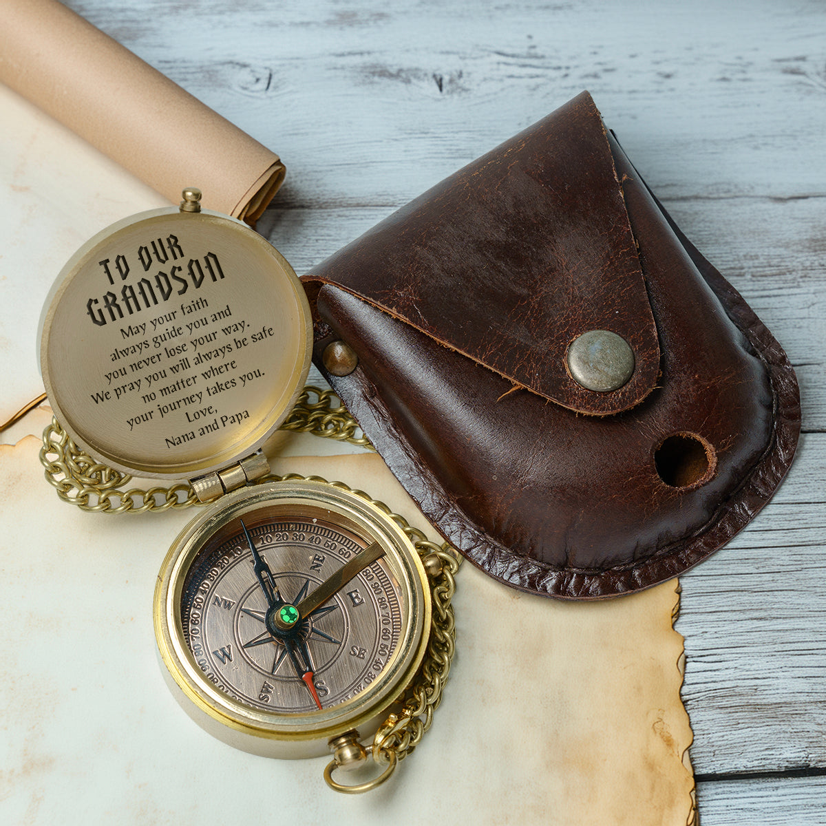 One Step with Faith, Forever Guided - May Your Faith Always Guide You - Baptism & Communion Compass - Gpb22021