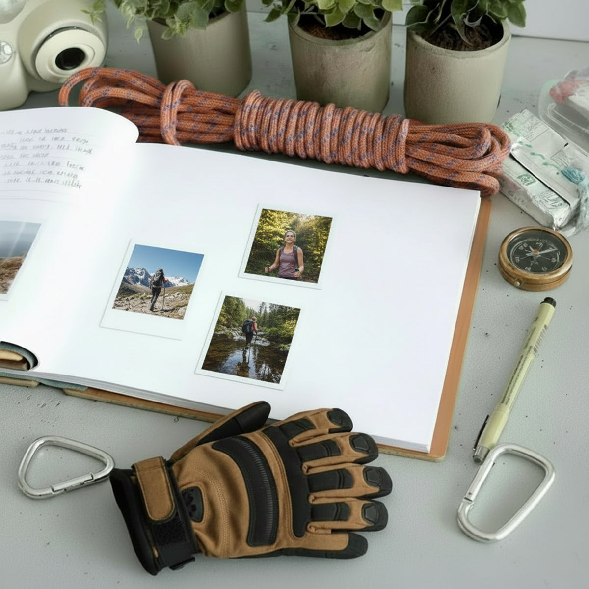 Personalized Wood Adventure Book | Travel & Hiking Scrapbook | Gift for Explorers or Yourself | Gdpa34003