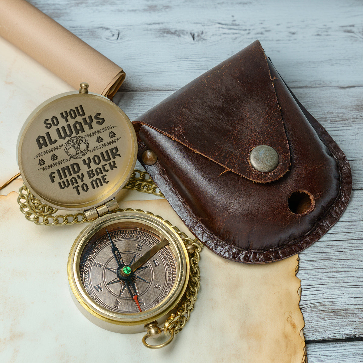 Personalized Engraved Viking Compass - Gpb26040