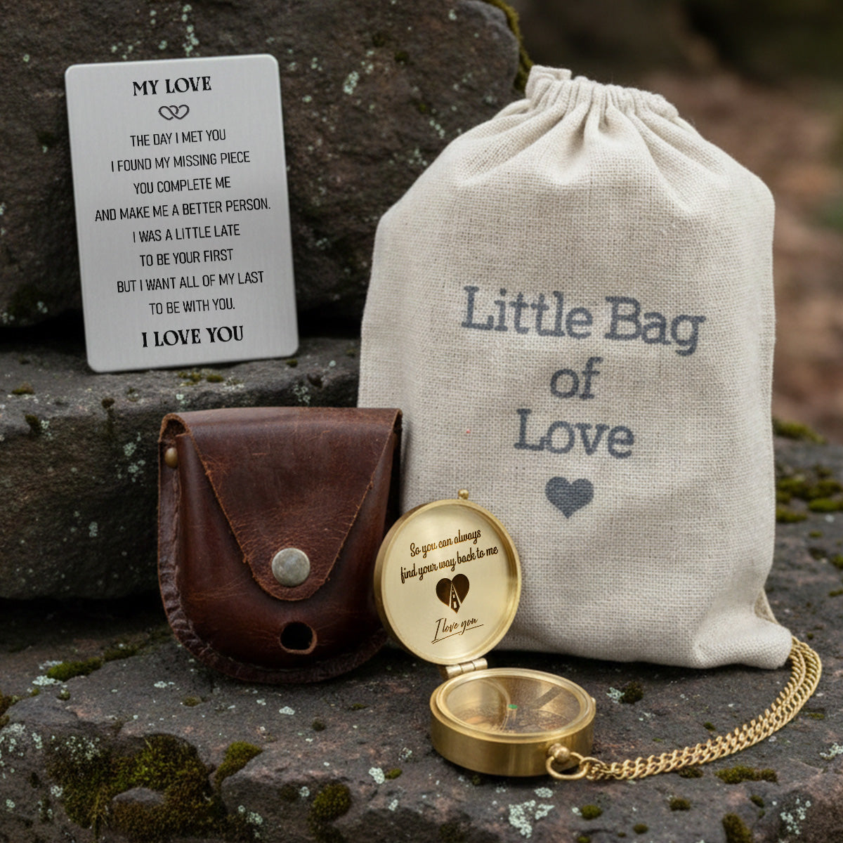 Personalized Compass Gift - So When You're Not Around To Say 'I Love You' This Compass Says It For You - Gpb14001