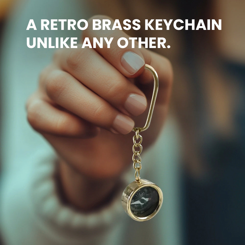 Personalized Brass Compass Keychain - Family - To My Daughter - From Dad - I Pray You Will Always Be Safe - Gkqj17001