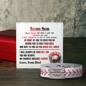 Personalized Baseball Bracelet - Baseball - To My Son - From Dad - How Much I Love You - Gbzj16010