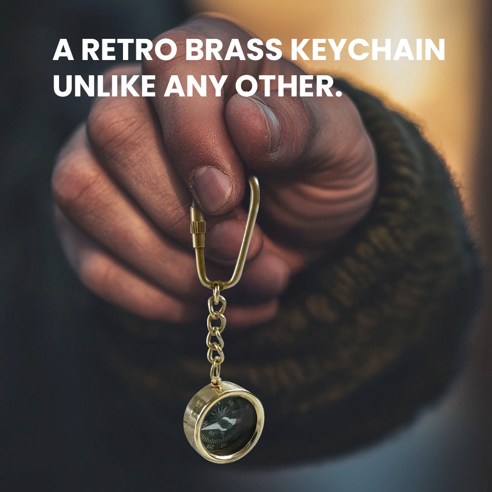 Personalized Brass Compass Keychain - Family - To My Son - From Mom - You're One Step Closer To A Bright New Future - Gkqj16002