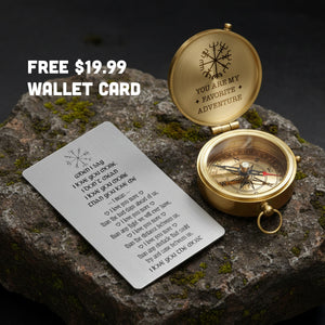 Personalized Engraved Compass - Viking - To My Man - You Are My Favorite Adventure - Gpb26276