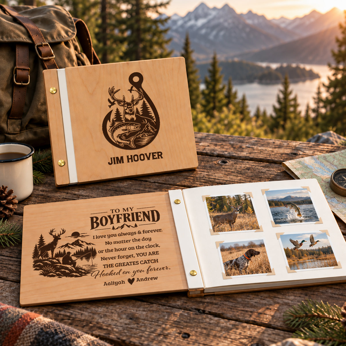 Personalized Hunting & Fishing Adventure Book For Boyfriend - Gdpa12002