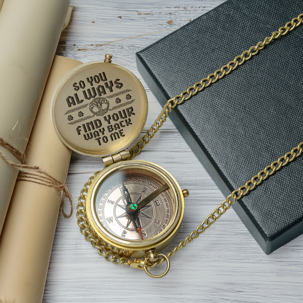 Personalized Engraved Viking Compass - Gpb26040