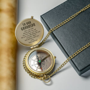 One Step with Faith, Forever Guided - May Your Faith Always Guide You - Baptism & Communion Compass + Free Personalized Communion Bag - Gpb22021