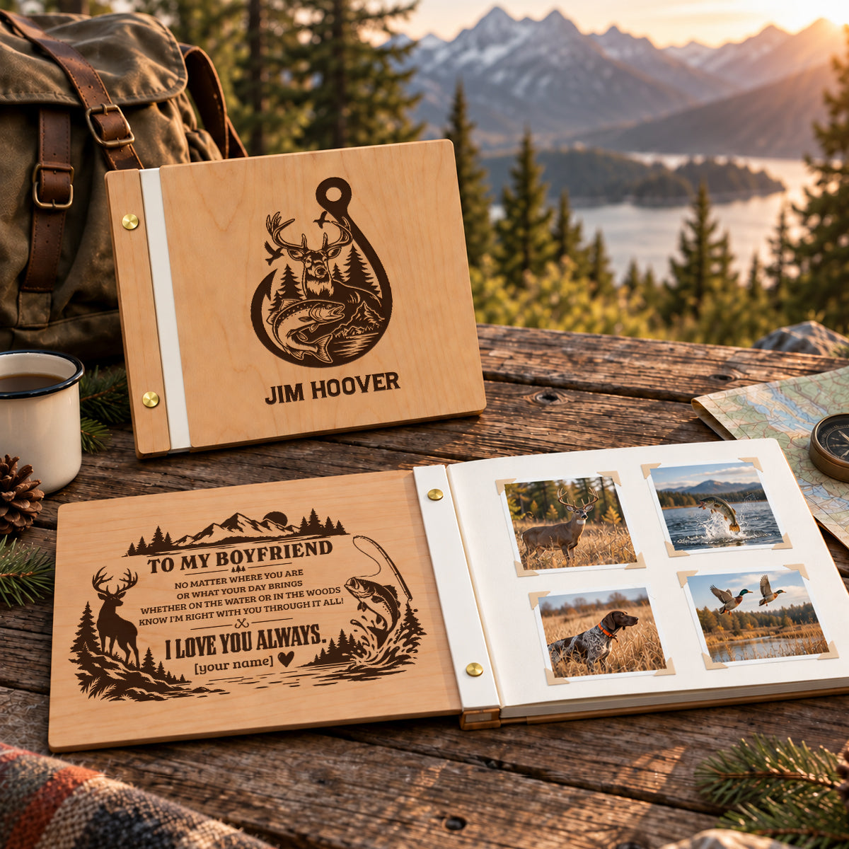 Personalized Hunting & Fishing Adventure Book For Boyfriend - Gdpa12001