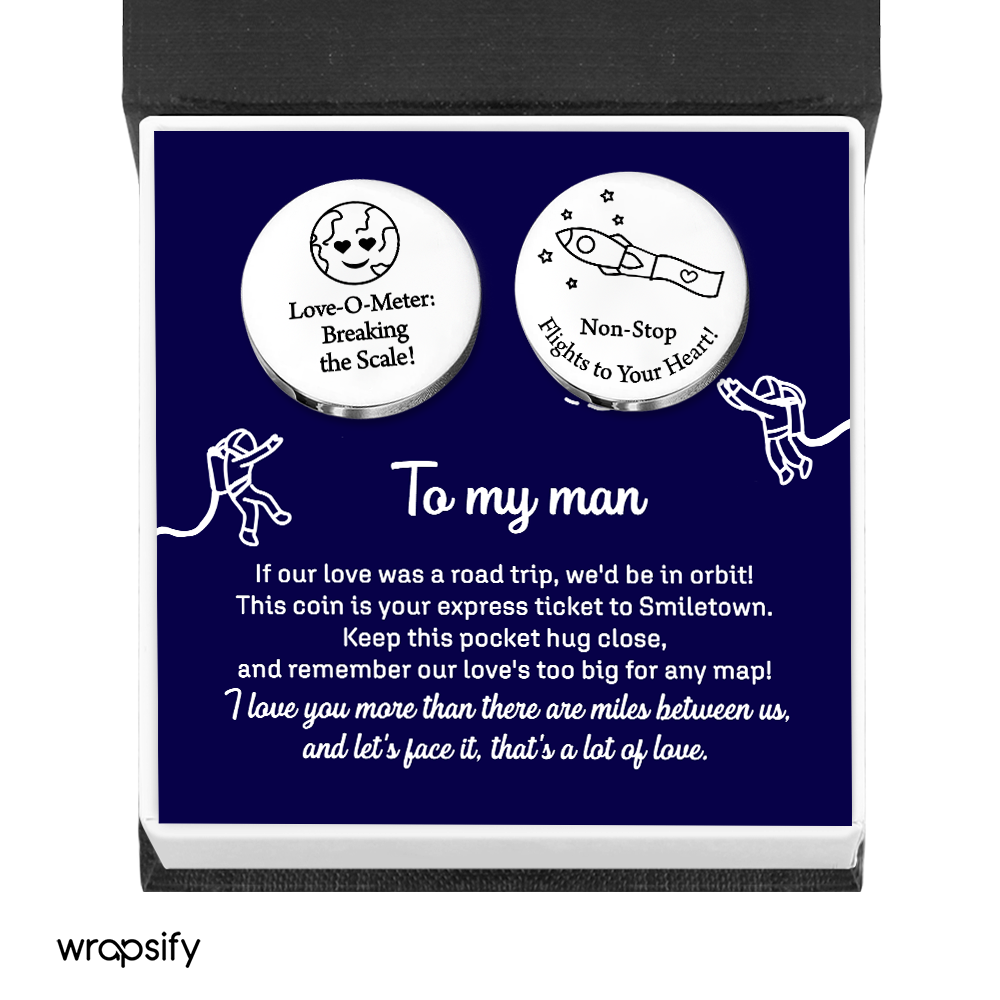 Pocket Hug Set - Family - To My Man - I Love You More Than There Are Miles Between Us - Gnqd26001
