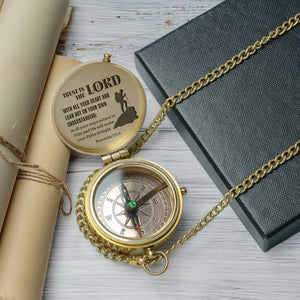 One Step with Faith, Forever Guided - In All Your Ways Submit To Him - Baptism & Communion Compass + Free Personalized Communion Bag - Gpb16082