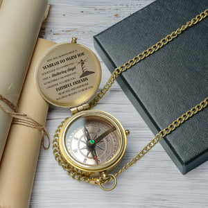 One Step with Faith, Forever Guided - Whenever You Pray Heaven To Hear You - Baptism & Communion Compass + Free Personalized Communion Bag - Gpb16085
