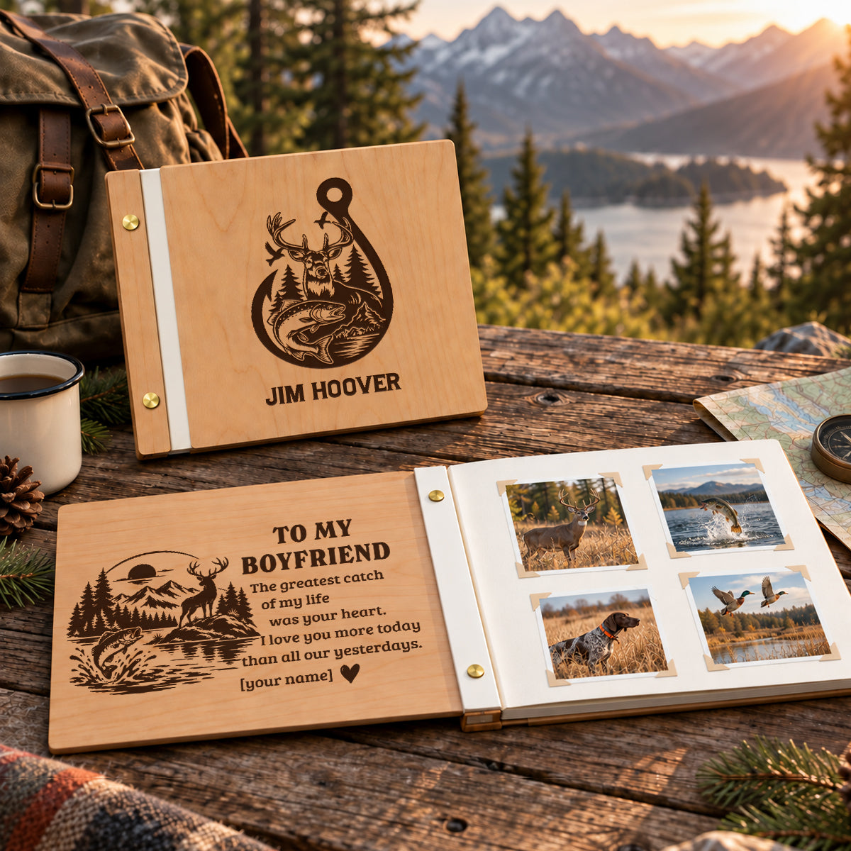 Personalized Hunting & Fishing Adventure Book For Boyfriend - Gdpa12003