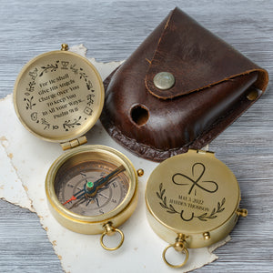One Step with Faith, Forever Guided - Keep You In All Your Ways - Baptism & Communion Compass + Free Personalized Communion Bag - Gpb16089