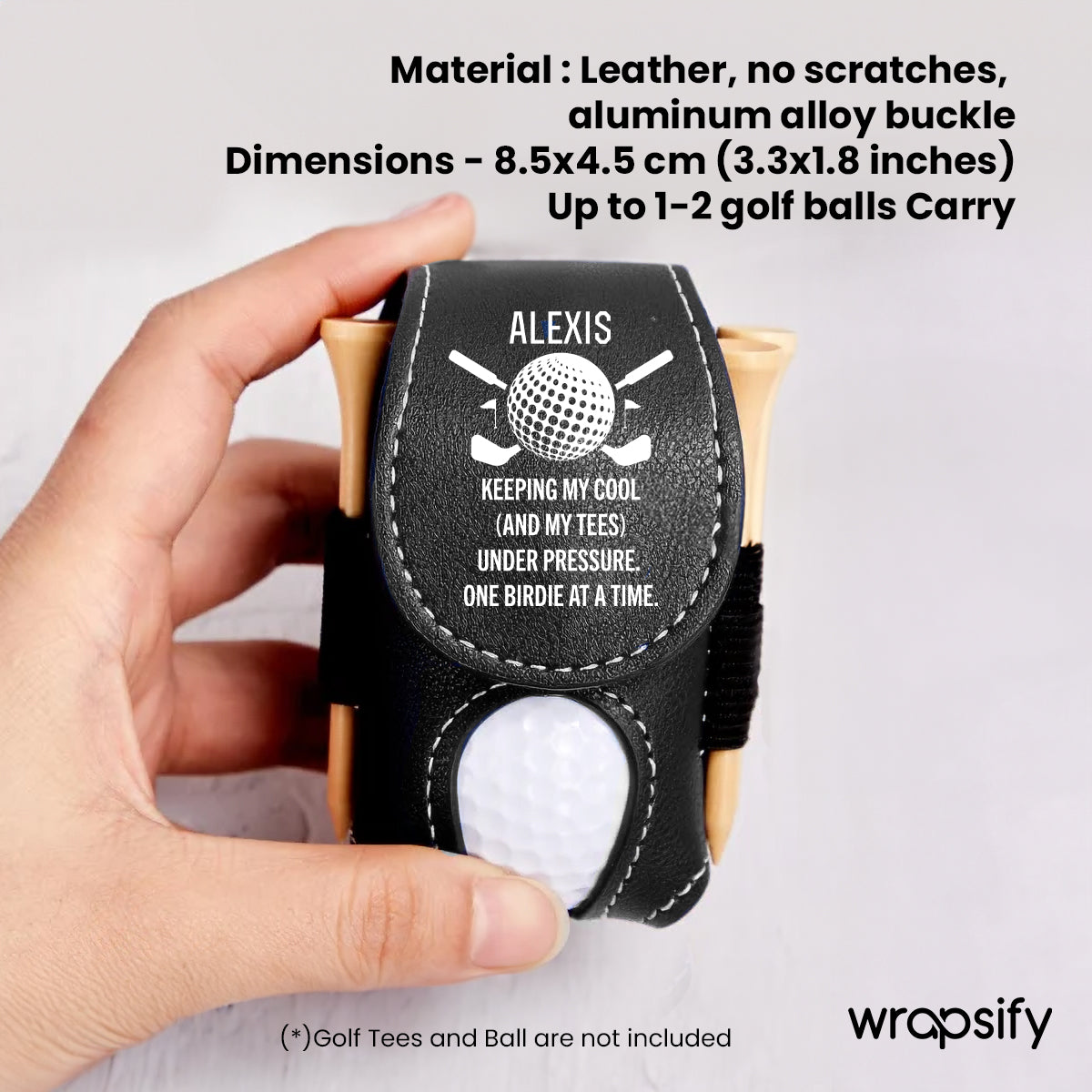 Personalized Golf Tees Pouch - Golf - To Myself - Keeping My Cool And My Tees Under Pressure - Gav34003