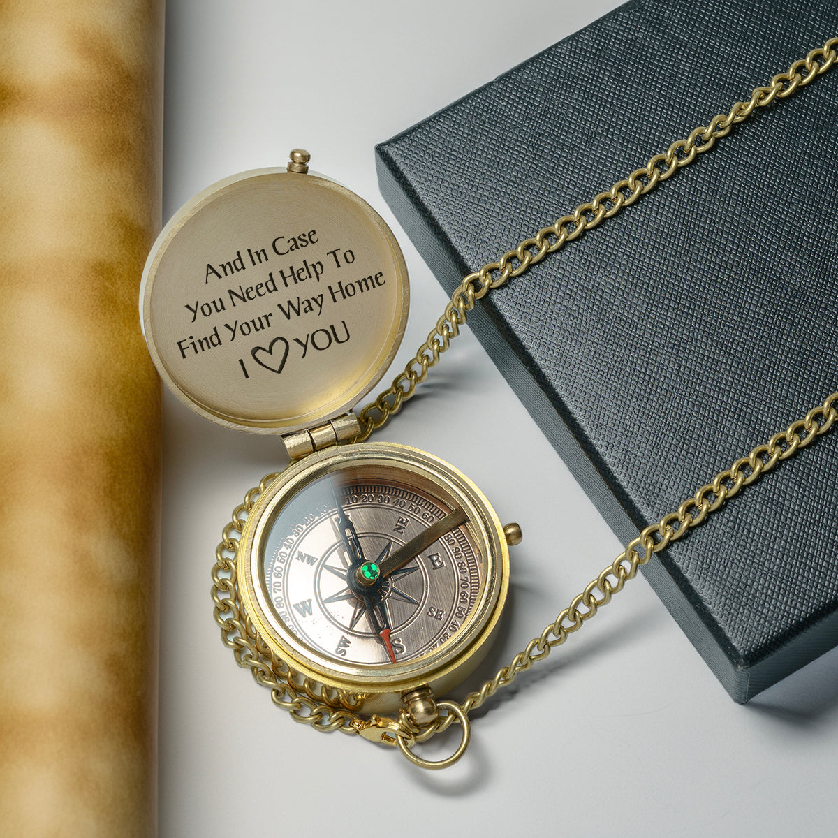 Personalized Engraved Compass - Family - For Couple - Adventure Awaits - Gpb26246