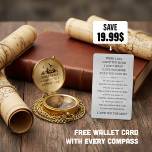 Personalized Compass Gift – For When They Can’t Hold Your Hand, Let Them Hold This - Gpb26046