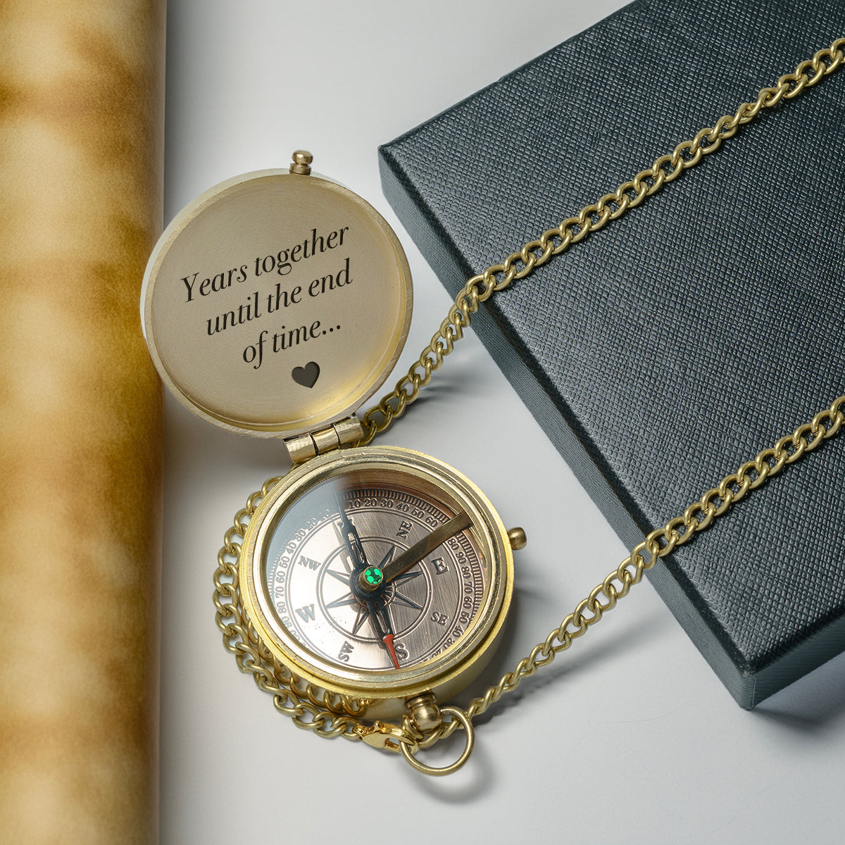 Personalized Engraved Compass - Family - For Couple - Years Together Until The End Of Time - Gpb26238