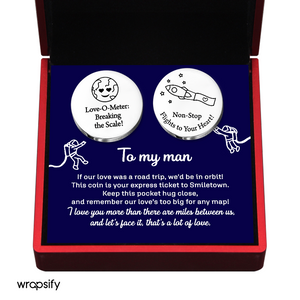 Pocket Hug Set - Family - To My Man - I Love You More Than There Are Miles Between Us - Gnqd26001
