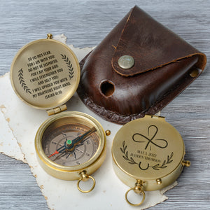 One Step with Faith, Forever Guided - I Will Strengthen You And Help You - Baptism & Communion Compass + Free Personalized Communion Bag - Gpb16090