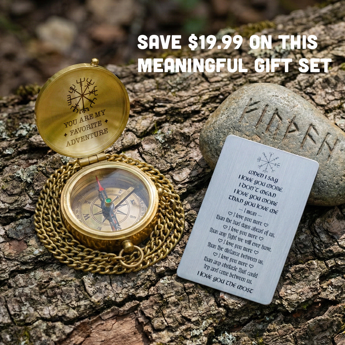 Personalized Engraved Compass - Viking - To My Man - You Are My Favorite Adventure - Gpb26276