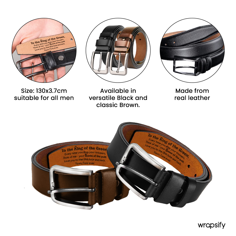 Secret Message Men's Belt - A Unique Expression of Love - Gar26002