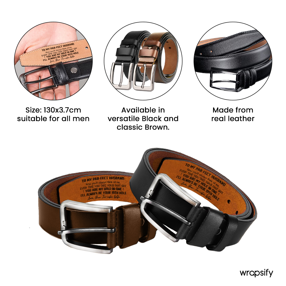 Swing in Style! Leather Golf Belt with a Secret Twist - Gar14003