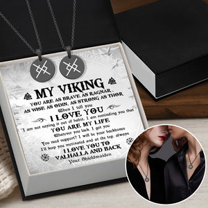 Couple Eternal Love Rune Necklaces - Viking - To My Viking - You Are My Life - Gawi26001