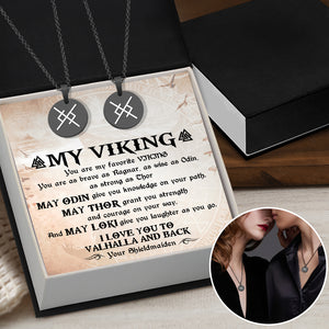 Couple Eternal Love Rune Necklaces - Viking - To My Viking - I Love You To Valhalla And Back - Gawi26002