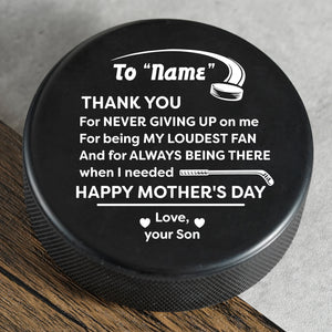 Personalized Hockey Puck - Hockey - To My Mom - From Son - Happy Mother's Day - Gai19012