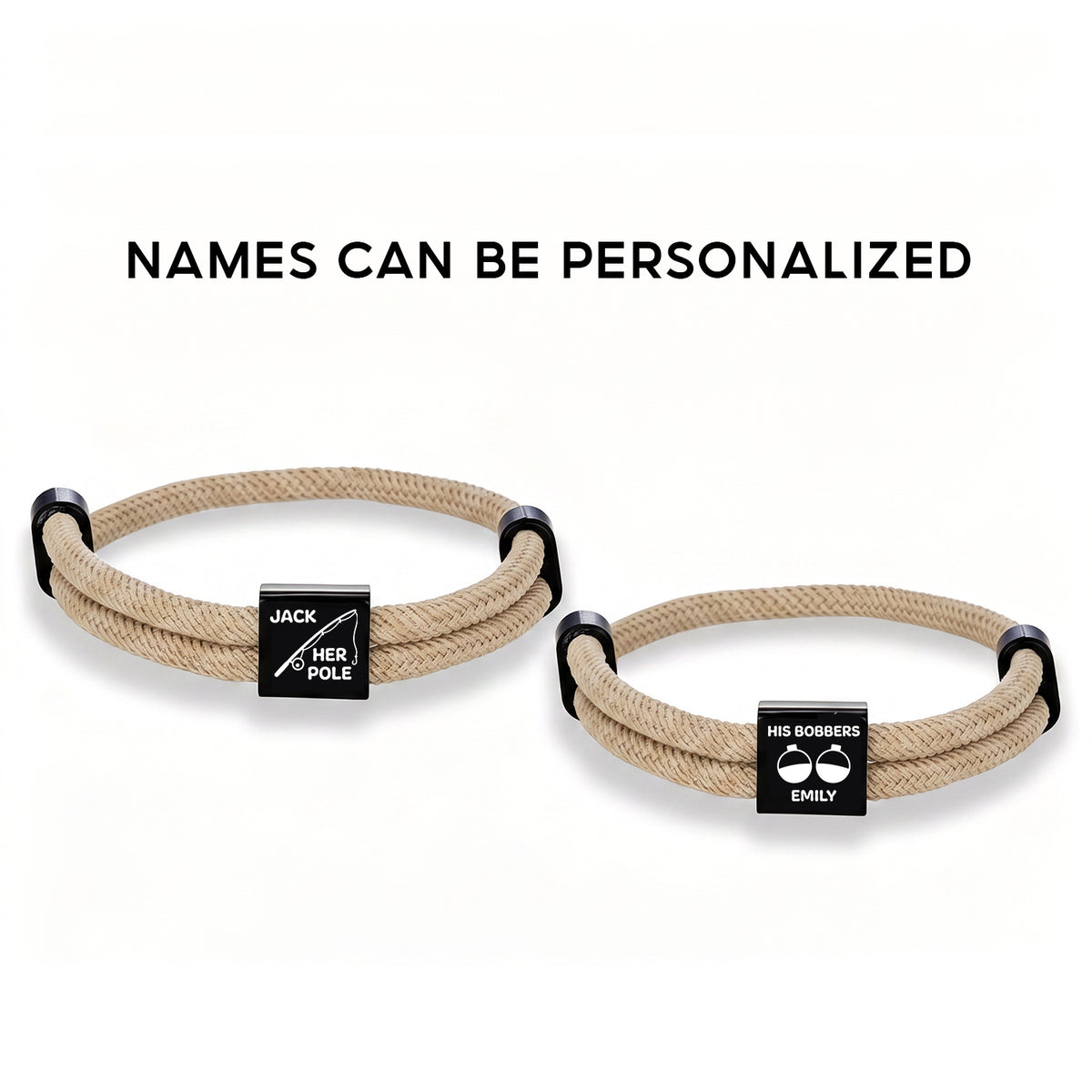 Personalized Fishing & Hunting Couple Bracelets - To Him - Gbzx26010