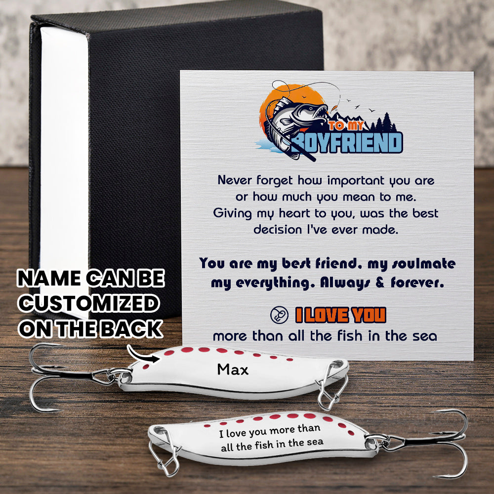 Personalized Fishing Lures - Fishing - To My Boyfriend - I Love You - Gfaa12001
