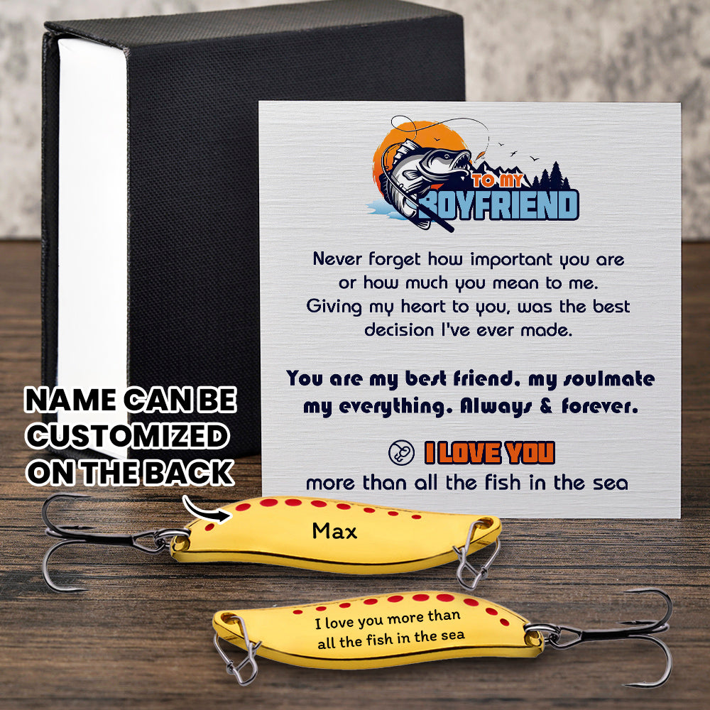 Personalized Fishing Lures - Fishing - To My Boyfriend - I Love You - Gfaa12001