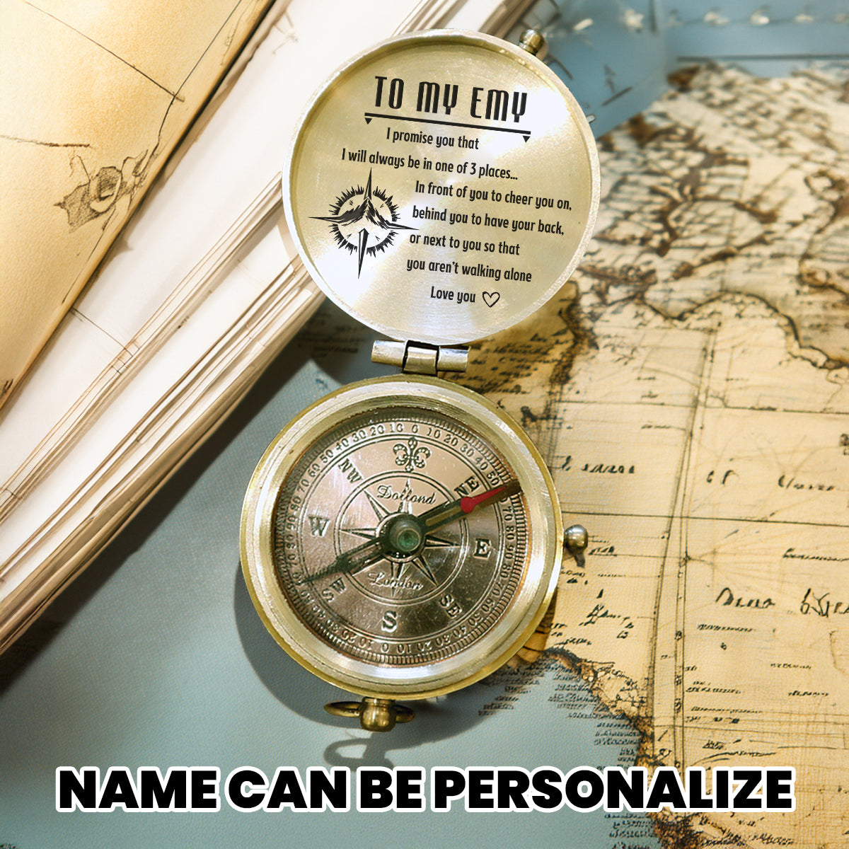 Personalized Engraved Compass - Family - To My Granddaughter - I Will Always Behind You To Have Your Back - Gpb23011