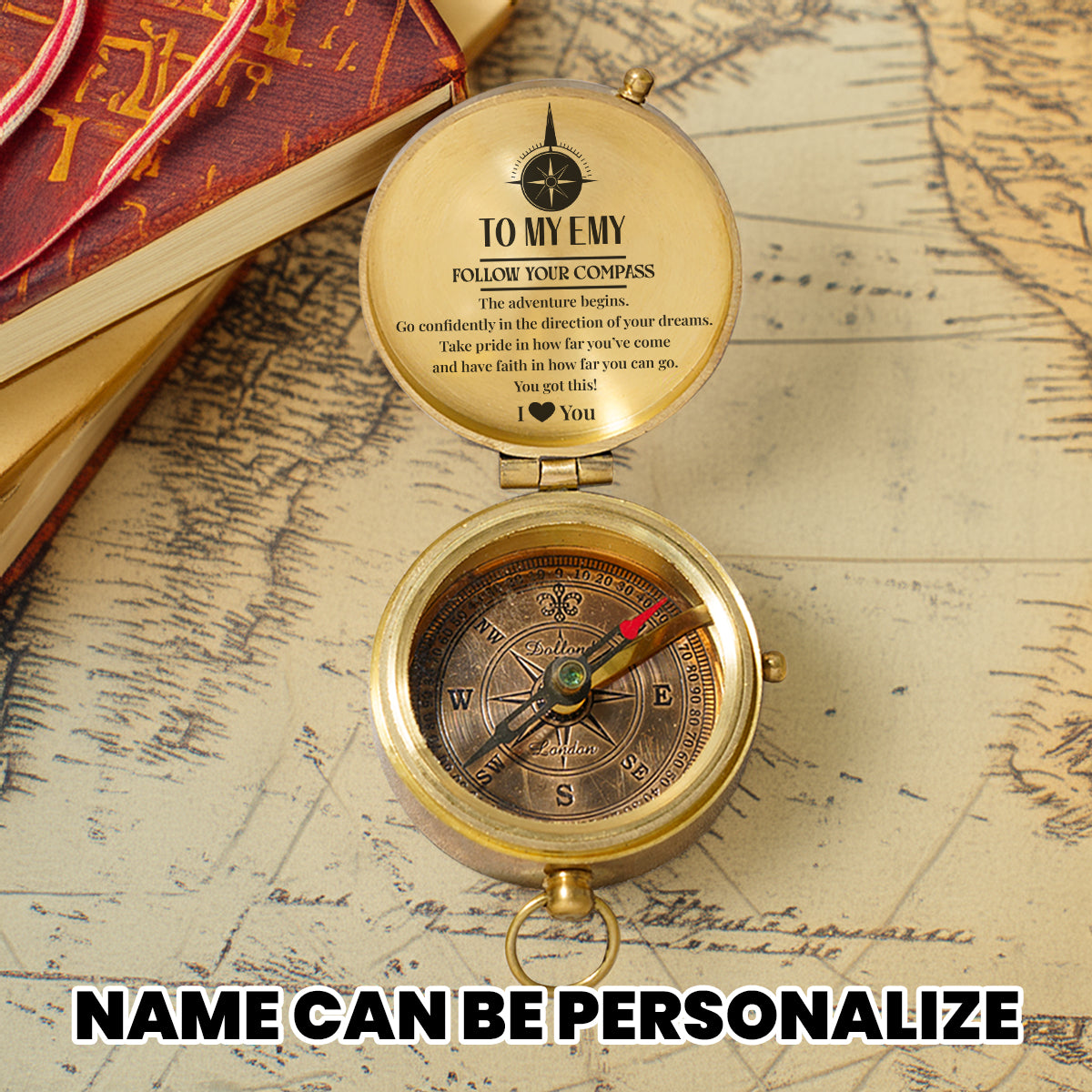 Personalized Engraved Compass - Family - To My Granddaughter - Go Confidently In The Direction Of Your Dreams - Gpb23014
