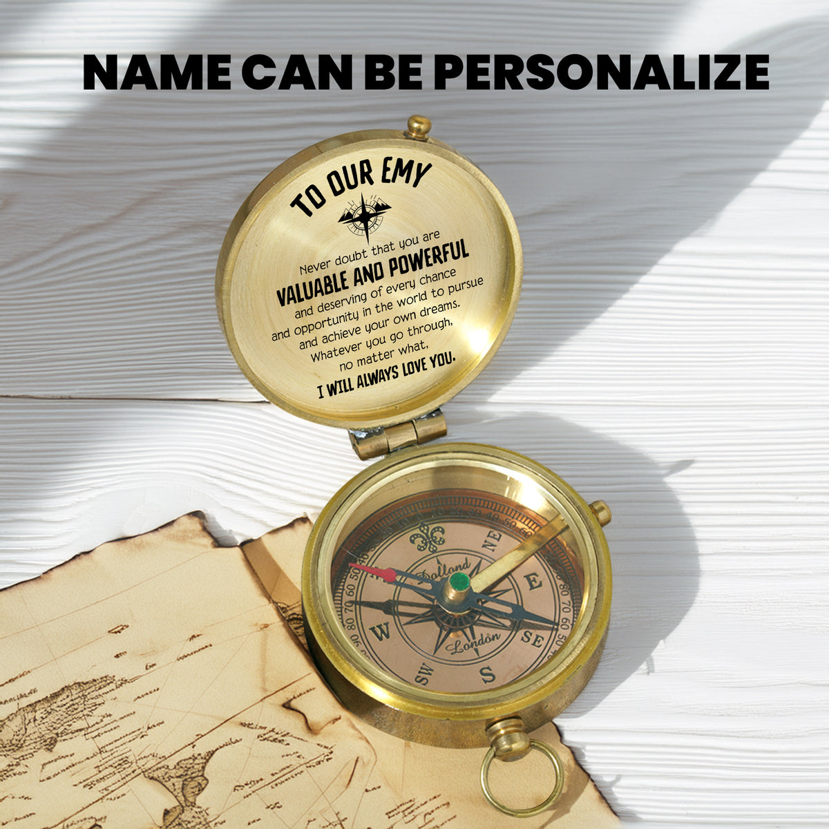 Personalized Engraved Compass - Family - To My Granddaughter - I Will Always Love You - Gpb23010