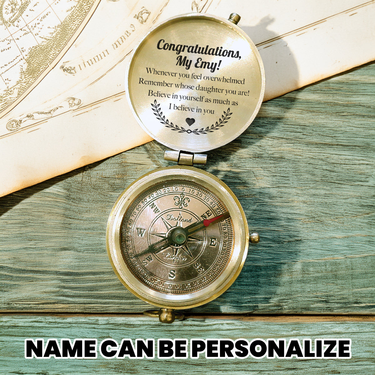 Personalized Engraved Compass - Family - To My Daughter - Believe In Yourself As Much As I Believe In You - Gpb17015