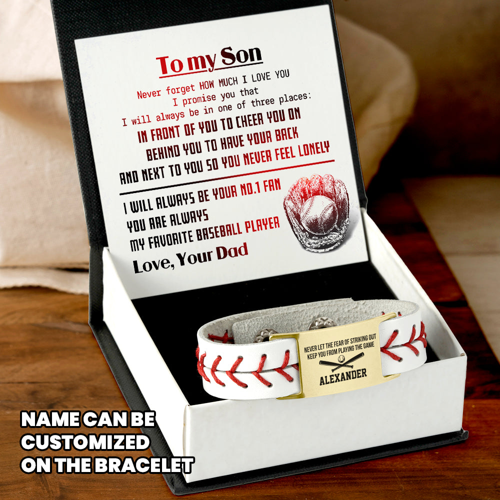 Personalized Baseball Bracelet For Son From Dad - Gbzj16002