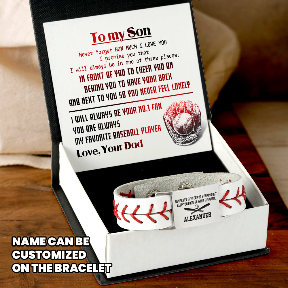 Personalized Baseball Bracelet For Son From Dad - Gbzj16002