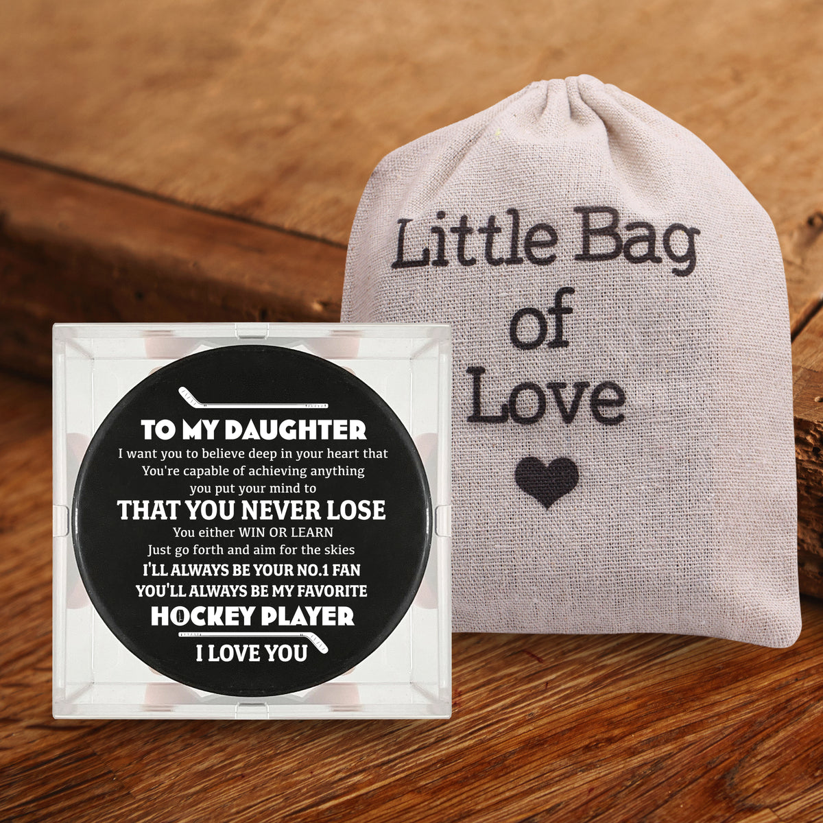 Personalized Hockey Puck - Hockey - To My Daughter - You Are Capable Of Achieving Anything  - Gai17008