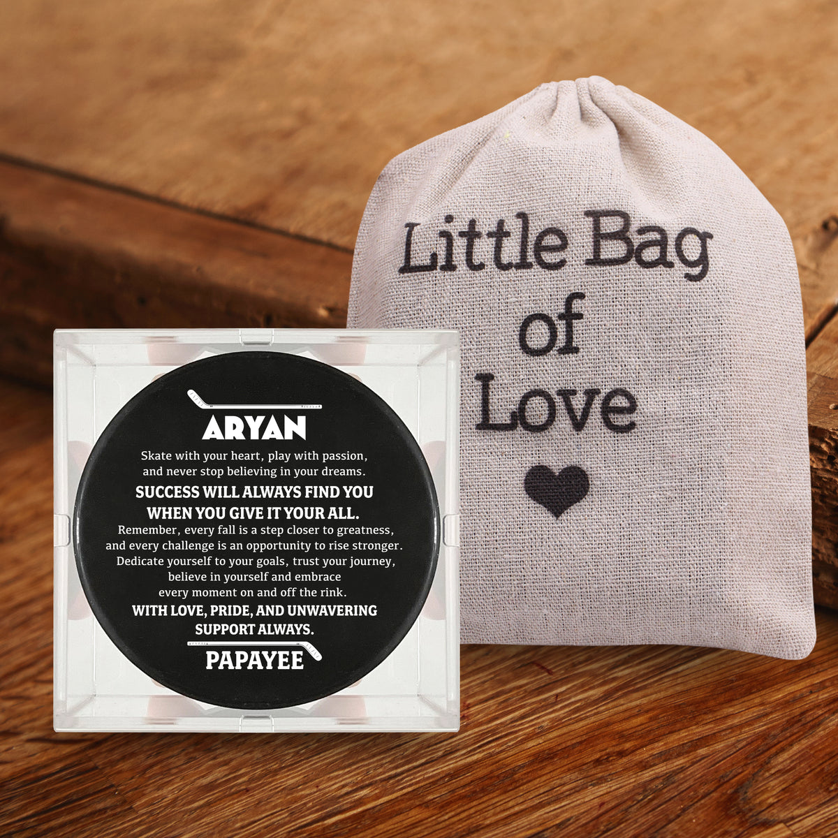 Hockey Puck - Hockey - To Aryan - With Love, Pride, And Unwavering Support Always - Gai16028