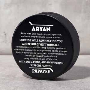 Hockey Puck - Hockey - To Aryan - With Love, Pride, And Unwavering Support Always - Gai16028