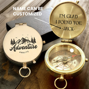 Personalized Engraved Compass - Family - To My Boyfriend - I'm Glad I Found You - Gpb12017