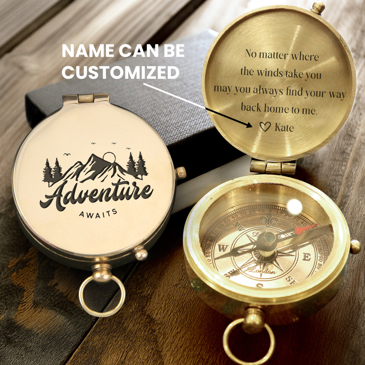 Personalized Engraved Compass - Family - To My Husband - You Always Find Your Way Back Home To Me - Gpb14019