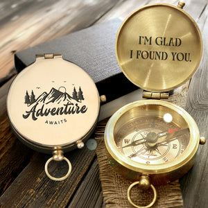 Personalized Engraved Compass - Family - To My Boyfriend - I'm Glad I Found You - Gpb12017