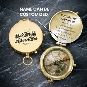 Personalized Engraved Compass - Family - To My Boyfriend - You Are My Compass When I'm Lost - Gpb12016